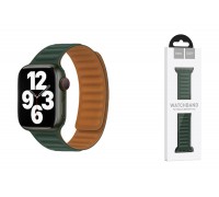 Ремешок для Apple Watch HOCO WA21 Flexible series second-generation chain magnetic silicone strap (38/40/41 мм) елово-зеленый