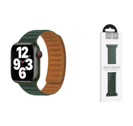 Ремешок для Apple Watch HOCO WA21 Flexible series second-generation chain magnetic silicone strap (38/40/41 мм) елово-зеленый