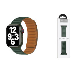 Ремешок для Apple Watch HOCO WA21 Flexible series second-generation chain magnetic silicone strap (42/44/45/49 мм) елово-зеленый