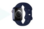 Ремешок для Apple Watch HOCO WA15 Flexible series 8-character buckle solid color silicone strap (42/44/45/49 мм) морская синева