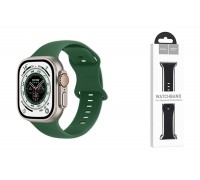 Ремешок для Apple Watch HOCO WA15 Flexible series 8-character buckle solid color silicone strap (42/44/45/49 мм) сосново-зеленый