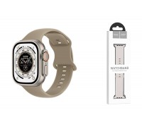 Ремешок для Apple Watch HOCO WA15 Flexible series 8-character buckle solid color silicone strap (42/44/45/49 мм) каменный