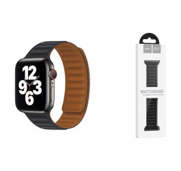 Ремешок для Apple Watch HOCO WA21 Flexible series second-generation chain magnetic silicone strap (42/44/45/49 мм) черный