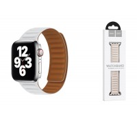Ремешок для Apple Watch HOCO WA21 Flexible series second-generation chain magnetic silicone strap (42/44/45/49 мм) белый