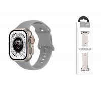 Ремешок для Apple Watch HOCO WA15 Flexible series 8-character buckle solid color silicone strap (42/44/45/49 мм) серый