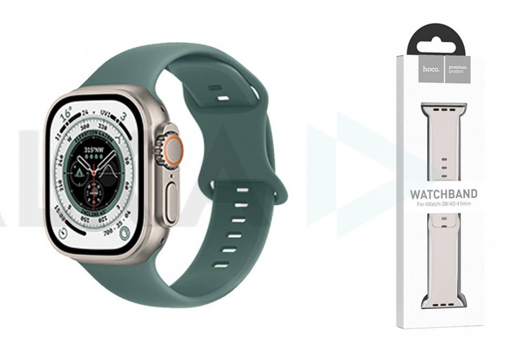 Ремешок для Apple Watch HOCO WA15 Flexible series 8-character buckle solid color silicone strap (42/44/45/49 мм) люцерна