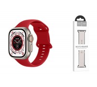 Ремешок для Apple Watch HOCO WA15 Flexible series 8-character buckle solid color silicone strap (42/44/45/49 мм) большой красный