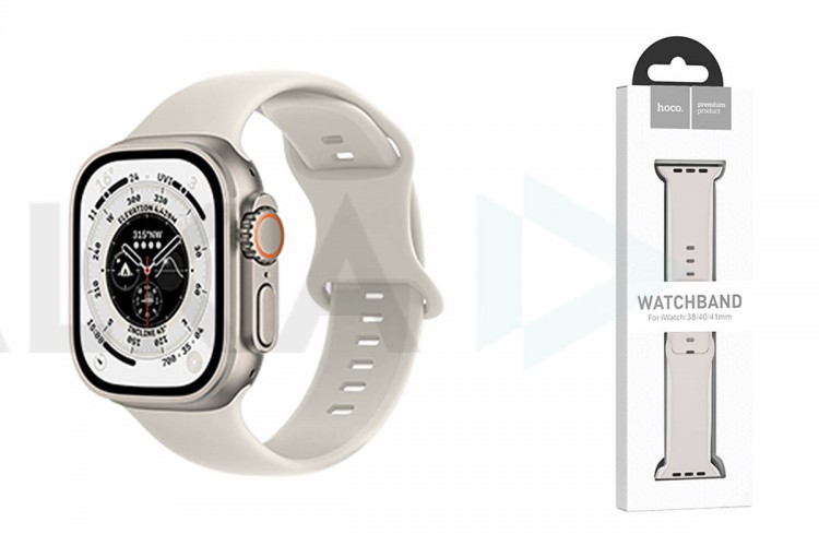 Ремешок для Apple Watch HOCO WA15 Flexible series 8-character buckle solid color silicone strap (38/40/41 мм) звездный