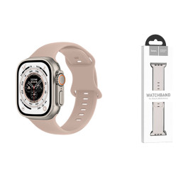 Ремешок для Apple Watch HOCO WA15 Flexible series 8-character buckle solid color silicone strap (38/40/41 мм) песочный