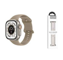 Ремешок для Apple Watch HOCO WA15 Flexible series 8-character buckle solid color silicone strap (38/40/41 мм) каменный