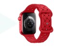 Ремешок для Apple Watch HOCO WA16 Flexible series bamboo pattern solid color silicone strap (38/40/41 мм) большой красный