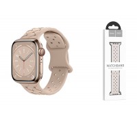 Ремешок для Apple Watch HOCO WA16 Flexible series bamboo pattern solid color silicone strap (42/44/45/49 мм) песочный