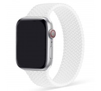 Ремешок силиконовый с плетением для Apple Watch 38-40 мм цвет белый  размер S