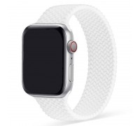 Ремешок силиконовый с плетением для Apple Watch 38-40 мм цвет белый  размер S
