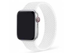 Ремешок силиконовый с плетением для Apple Watch 38-40 мм цвет белый  размер S