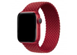 Ремешок силиконовый с плетением для Apple Watch 38-40 мм цвет красный  размер M