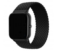 Ремешок силиконовый с плетением для Apple Watch 42-44 мм цвет черный размер L