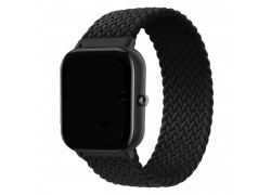 Ремешок силиконовый с плетением для Apple Watch 42-44 мм цвет черный размер L