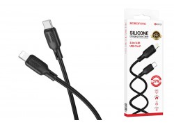 Кабель USB - Lightning BOROFONE BX113 2,4A (черный) 1м силиконовый