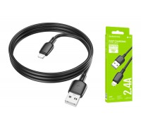 Кабель USB - Lightning BOROFONE BX93 2,4A (черный) 1м 