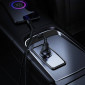 Автомобильное зарядное устройство АЗУ USB-A + кабель Mciro USB - USB HOCO Z62 Energy single-port QC3.0 (металлический серый)