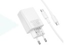 Сетевое зарядное устройство USB-C+ кабель Type-C - Type-C BOROFONE BAS76A Source PD30W+QC3.0 (белый)