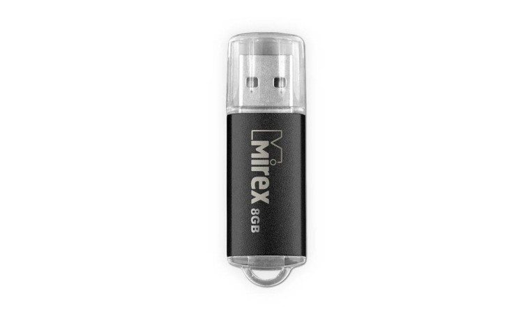 Флешка USB 2.0 Mirex UNIT BLACK 8GB (ecopack)