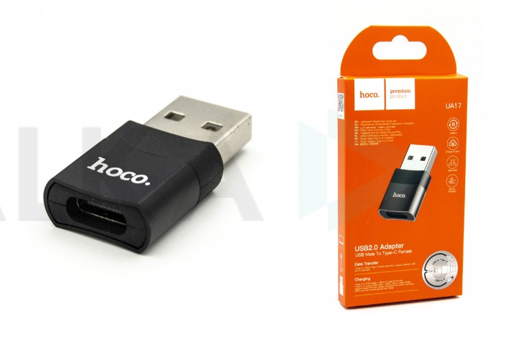 Переходник HOCO UA17 USB2.0 (M) --> Type-C (F)