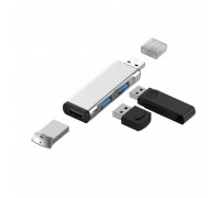 Разветвитель USB HUB 3.0 NN-HB011 на 3 порта USB 3.0 MINI (серебристый)