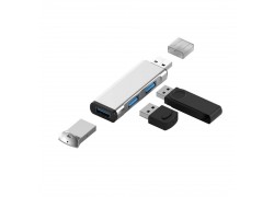 Разветвитель USB HUB 3.0 NN-HB011 на 3 порта USB 3.0 MINI (серебристый)