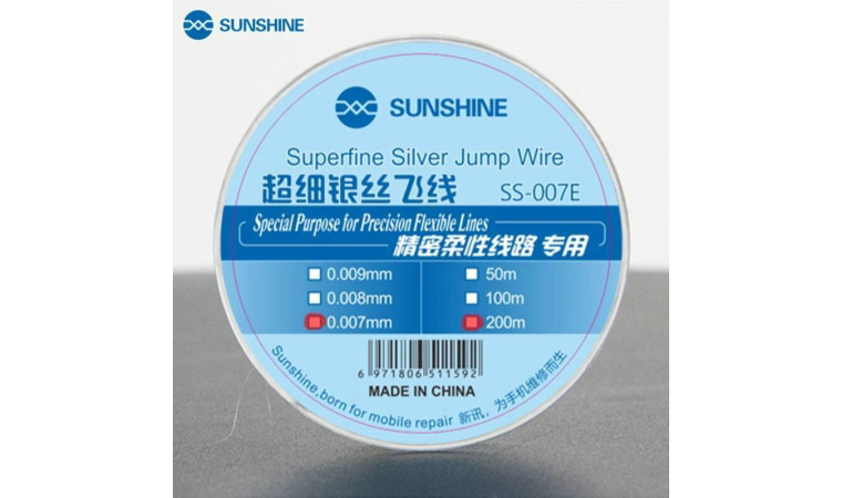 Провод для восстановления контактов на плате SUNSHINE SS-007E (0.07 mm x 200M) Silver Провод для восстановления контактов на плате SUNSHINE SS-007E (0.07 mm x 200M) Silver