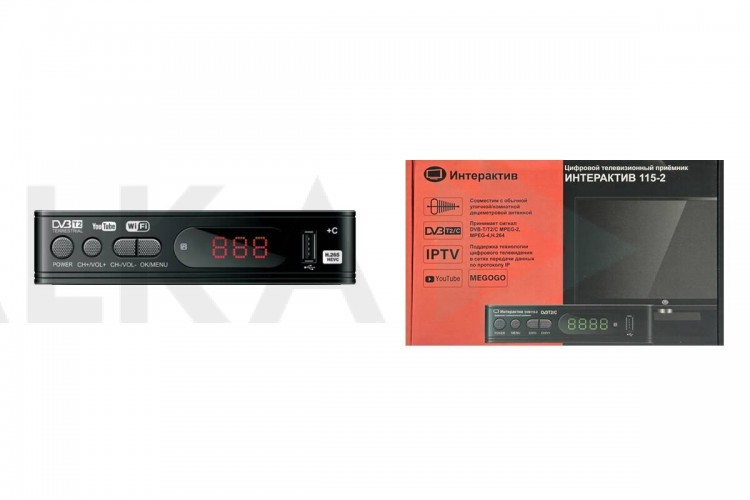 ТВ ресивер DVB-T2/C ИНТЕРАКТИВ 115-2 с внешним БП