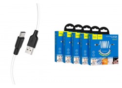 Кабель USB - USB Type-C HOCO X21 PLUS, 3A (черно-белый) 1м (силиконовый)
