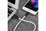 Кабель USB - MicroUSB HOCO X21 2,4A (черно-белый) 1м (силикон)
