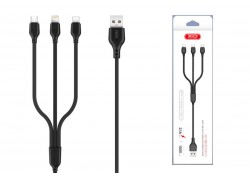 Кабель USB 3 в 1 XO NB103 2.0A 3 in 1 a usb cable (черный)