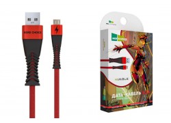 Кабель USB - MicroUSB More choice K41Sm 3.0A нейлон 1м (Red Black)