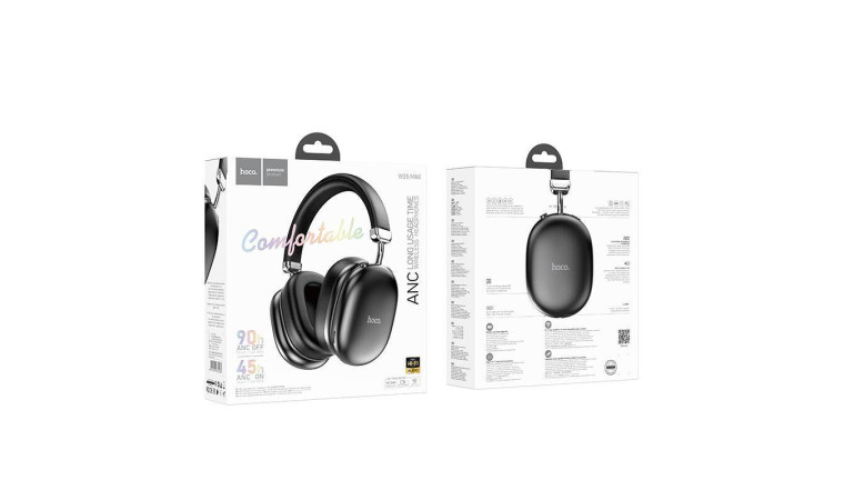 Наушники мониторные беспроводные HOCO W35 Max Auspicious ANC BT headphones (черный) Наушники мониторные беспроводные HOCO W35 Max Auspicious ANC BT headphones (черный)