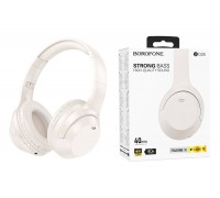 Наушники мониторные беспроводные BOROFONE BO26 Delightful wireless headset Bluetooth (молочный белый)