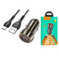 Автомобильное зарядное устройство АЗУ USB + кабель Type-C HOCO Z46 Blue QC3.0 (серый)