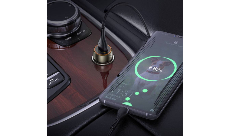 Автомобильное зарядное устройство АЗУ USB + кабель Type-C HOCO Z46 Blue QC3.0 (серый) Автомобильное зарядное устройство АЗУ USB + кабель Type-C HOCO Z46 Blue QC3.0 (серый)
