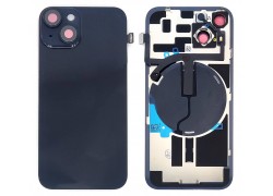 Задняя крышка для iPhone 14 Midnight (с креплением + магнит + шлейф) литое стекло