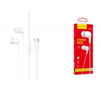 Наушники вакуумные проводные HOCO M97 Enjoy universal digital earphones with microphone штекер Type-C (белый)