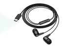 Наушники вакуумные проводные HOCO M97 Enjoy universal digital earphones with microphone штекер Type-C (белый)