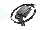 Автомобильное зарядное устройство АЗУ BOROFONE BZ33 Auspicious PD60W(2C) car charger with retractable cable (черный)