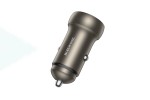 Автомобильное зарядное устройство АЗУ USB + Type-C BOROFONE BZ32A Fresh PD30W+QC3.0 (металлический серый)