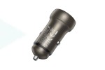Автомобильное зарядное устройство АЗУ USB + Type-C BOROFONE BZ32A Fresh PD30W+QC3.0 (металлический серый)