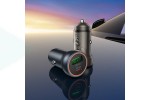 Автомобильное зарядное устройство АЗУ USB + Type-C BOROFONE BZ32A Fresh PD30W+QC3.0 (металлический серый)