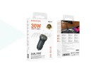 Автомобильное зарядное устройство АЗУ USB + Type-C BOROFONE BZ32A Fresh PD30W+QC3.0 (металлический серый)