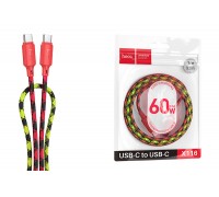 Кабель USB Type-C - USB Type-C HOCO X116 Meridian 60W (красный градиент)