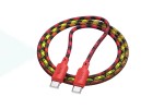 Кабель USB Type-C - USB Type-C HOCO X116 Meridian 60W (красный градиент)